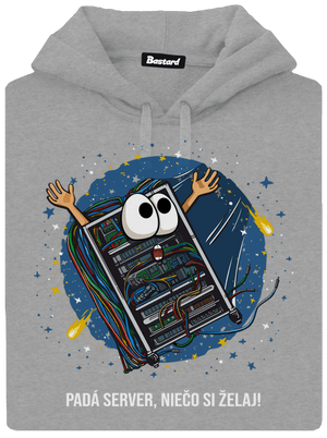 Padá server pánska mikina klokanka Light Melange