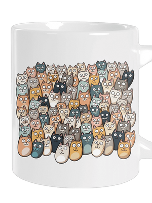 Nájdi čerta veľký hrnček White