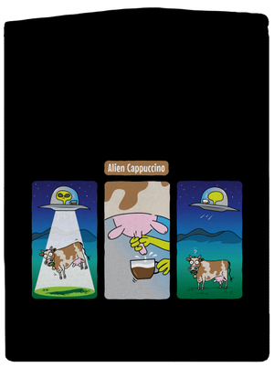 Alien Cappuccino pánska mikina na zips Black