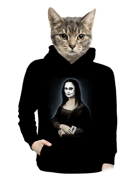 Mona Joker Lisa dámska mikina klokanka Black