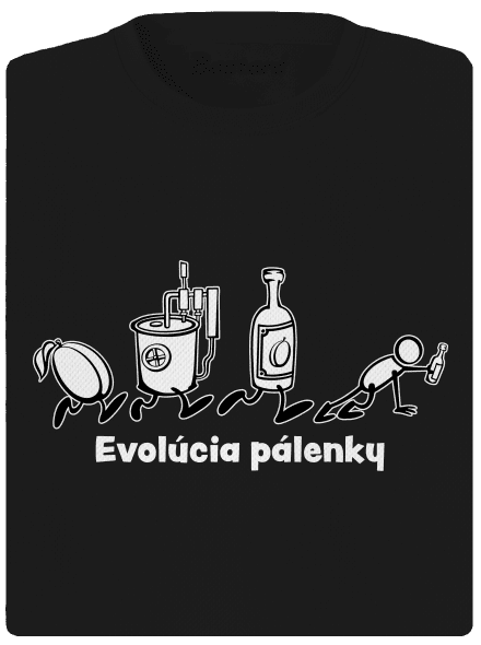 Evolúcia pálenky dámske športové tričko Black