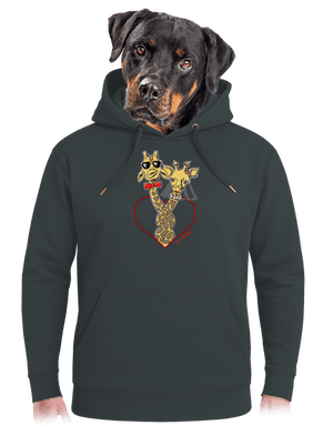 Žirafy vo zväzku unisex mikina premium Charcoal