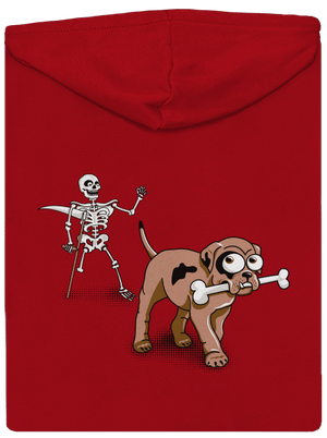 Kostlivec pánska mikina na zips Red