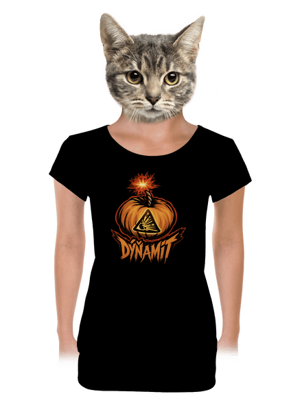 Dýňamit dámske tričko s lemom Black