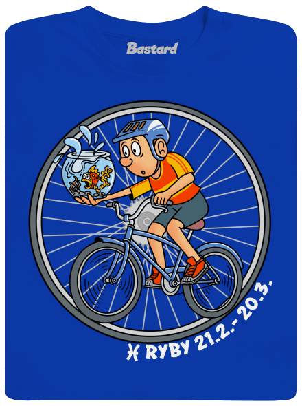Cyklistický horoskop: Ryby pánske dlhý rukáv Royal Blue