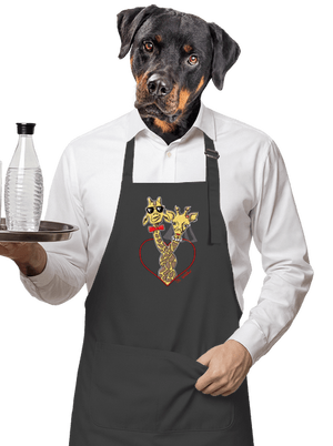 Žirafy vo zväzku zástera Dark Grey