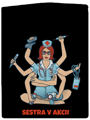 Sestra v akcii dámska mikina na zips Black