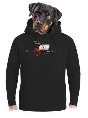 Dudlajdá unisex mikina premium Dark Black