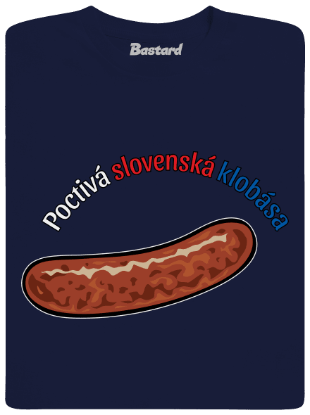 Poctivá buchta a klobása pánske tričko Navy