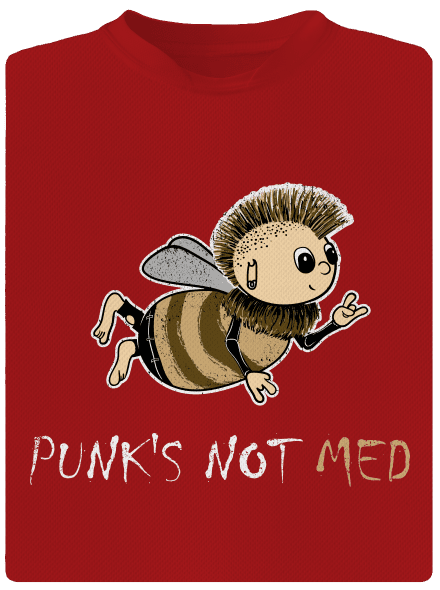 Punks Not Med pánske športové tričko Red Mal