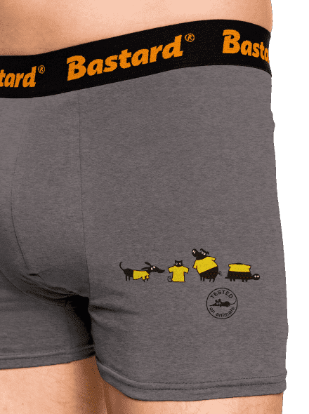 Testované na zvieratách boxerky Gray Melange