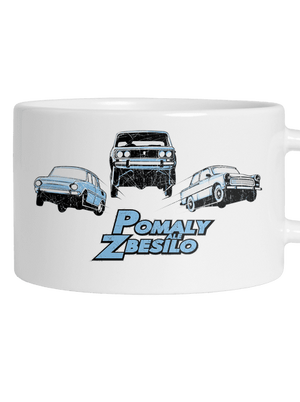 Pomaly a zbesilo hrnček makronka White