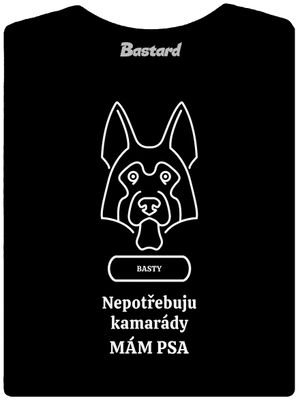 Nemôžem, mám psa dámske tričko s lemom Black