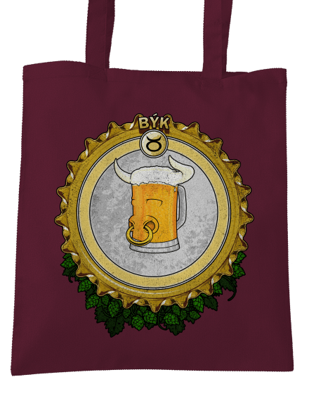 Pivný horoskop: Býk taška Burgundy