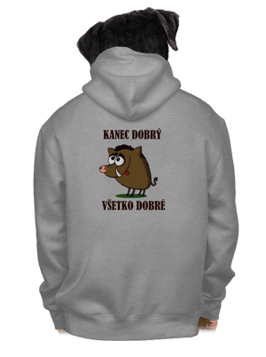 Kanec dobrý pánska mikina na zips Light Melange