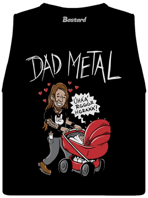 Dad metal dámske tielko voľné Black