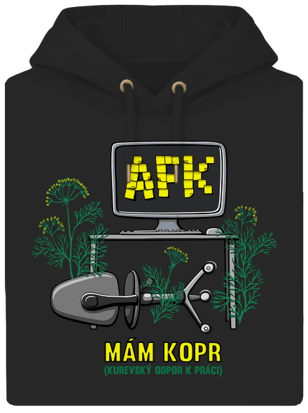Mám kopr unisex mikina premium Dark Black