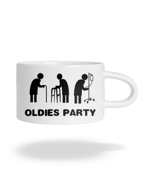 Oldies party hrnček makronka White