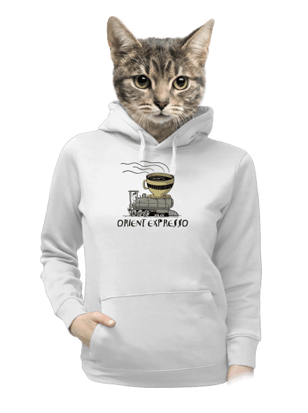 Orient expresso dámska mikina klokanka White