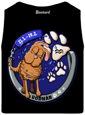 Psí horoskop: Vodnár pánske tielko Black