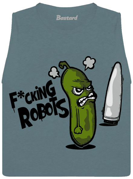 Fucking Robots dámske tielko voľné Heather Deep Teal