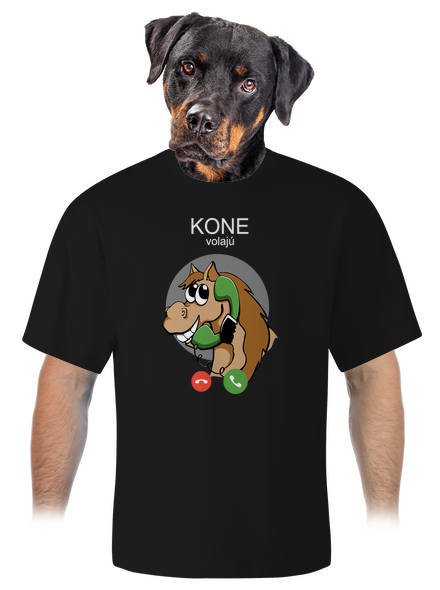 Kone volajú unisex tričko oversized Black