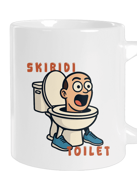 Skibidi Toilet veľký hrnček White