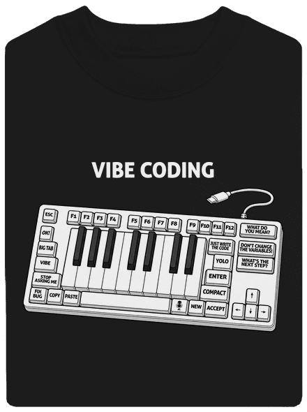 Vibe coding unisex mikina bez kapucne Black