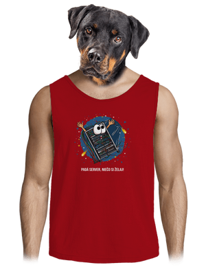 Padá server pánske tielko Red