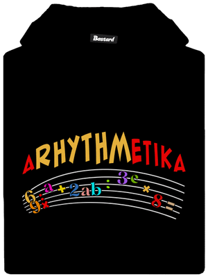 Arhythmetika detská mikina klokanka Black