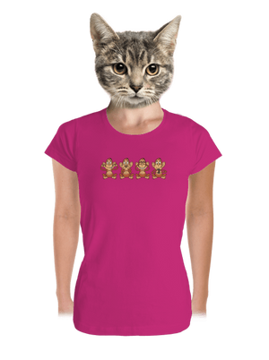 Opička s mobilom dámske tričko prémium Magenta