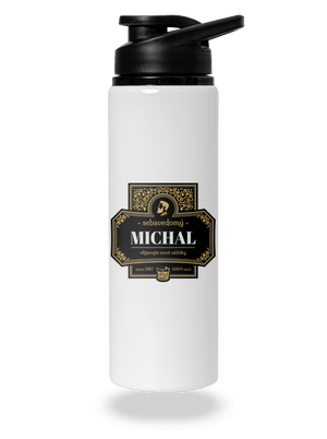 Alkoholová etiketa flaša na vodu White