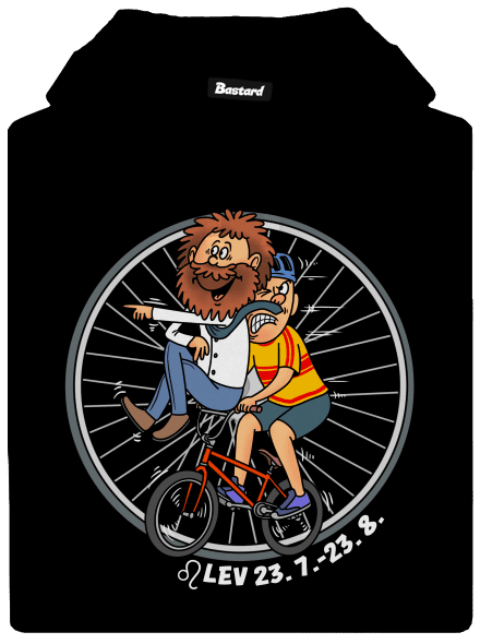 Cyklistický horoskop: Lev dámska mikina klokanka Black