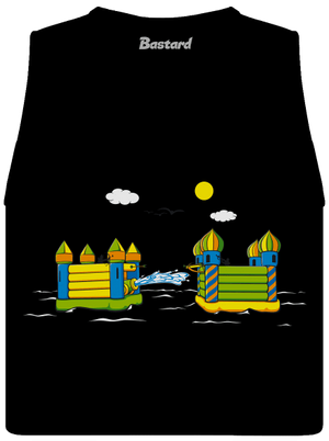 Dobytie hradu dámske tielko voľné Black