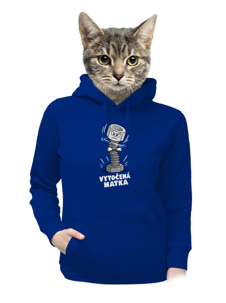 Vytočená matka dámska mikina klokanka Royal Blue Mal