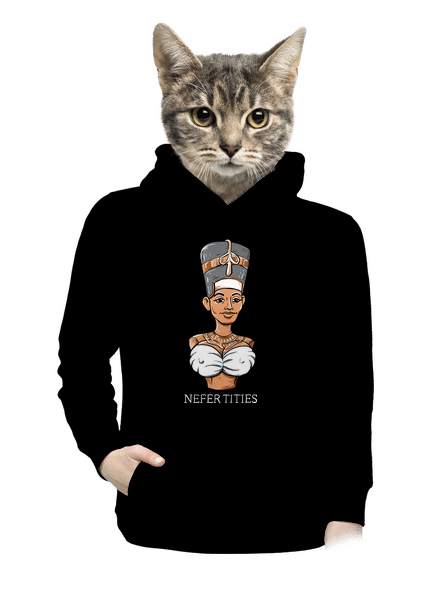 Nefertities dámska mikina klokanka Black