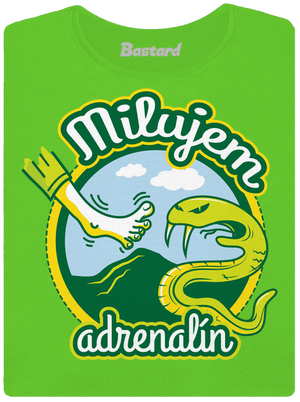 Milujem adrenalín dámske tričko Apple Green