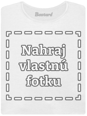 Vlastná potlač dámske tričko s lemom White