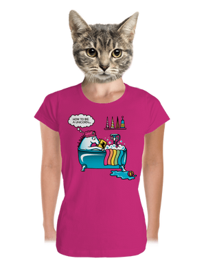 Ako sa stať jednorožcom dámske tričko prémium Magenta