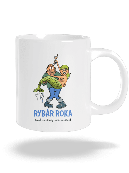 Rybár roka veľký hrnček White