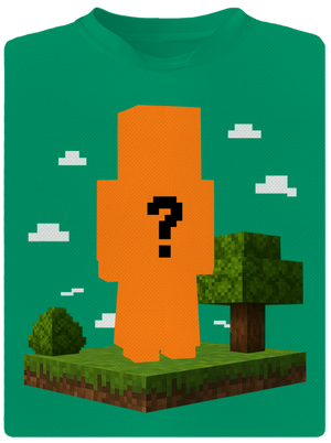 Minecraft z vlastnej fotky detské športové tričko Kelly Green Mal