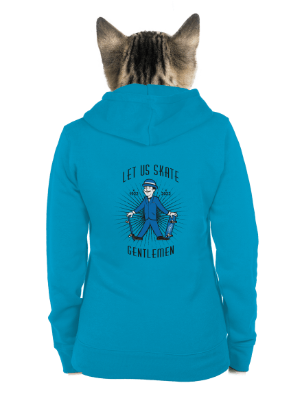 Let us skate dámska mikina na zips Blue Atol
