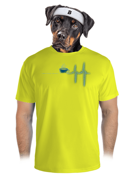 Coffee help pánske športové tričko Neon Yellow