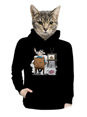 TV News dámska mikina klokanka Black