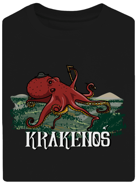 Krakenoš unisex tričko oversized Black
