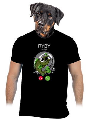 Ryby volají pánske tričko Black