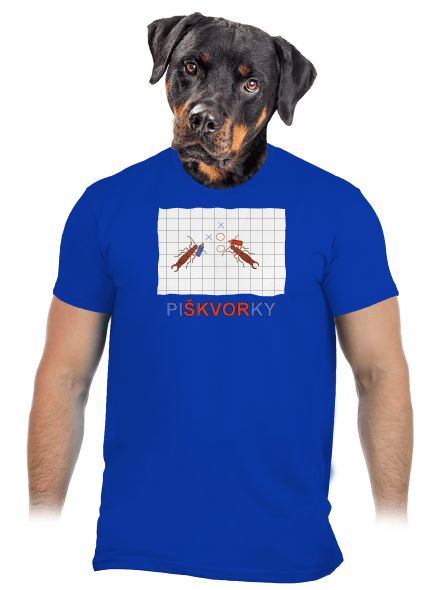 Škvorí piškvorky pánske tričko Royal Blue