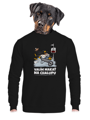 Valím na chalupu unisex mikina bez kapucne Black