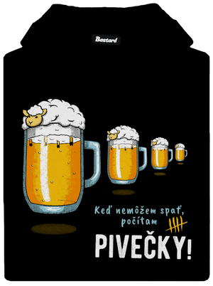 Pivečka pánska mikina klokanka Black