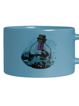 USB odkaz vo fľaši hrnček makronka Blue Macaron